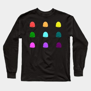 Rainbow Halloween Gumdrop Candy Pattern Long Sleeve T-Shirt